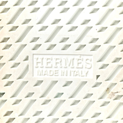 Hermes Metallic Womens Polo Sneakers 37 Argente Black 7 of 8