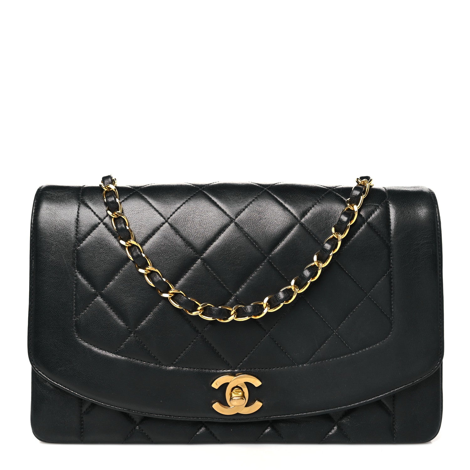 Chanel Lambskin Quilted Medium Single Flap Black 1 of 9