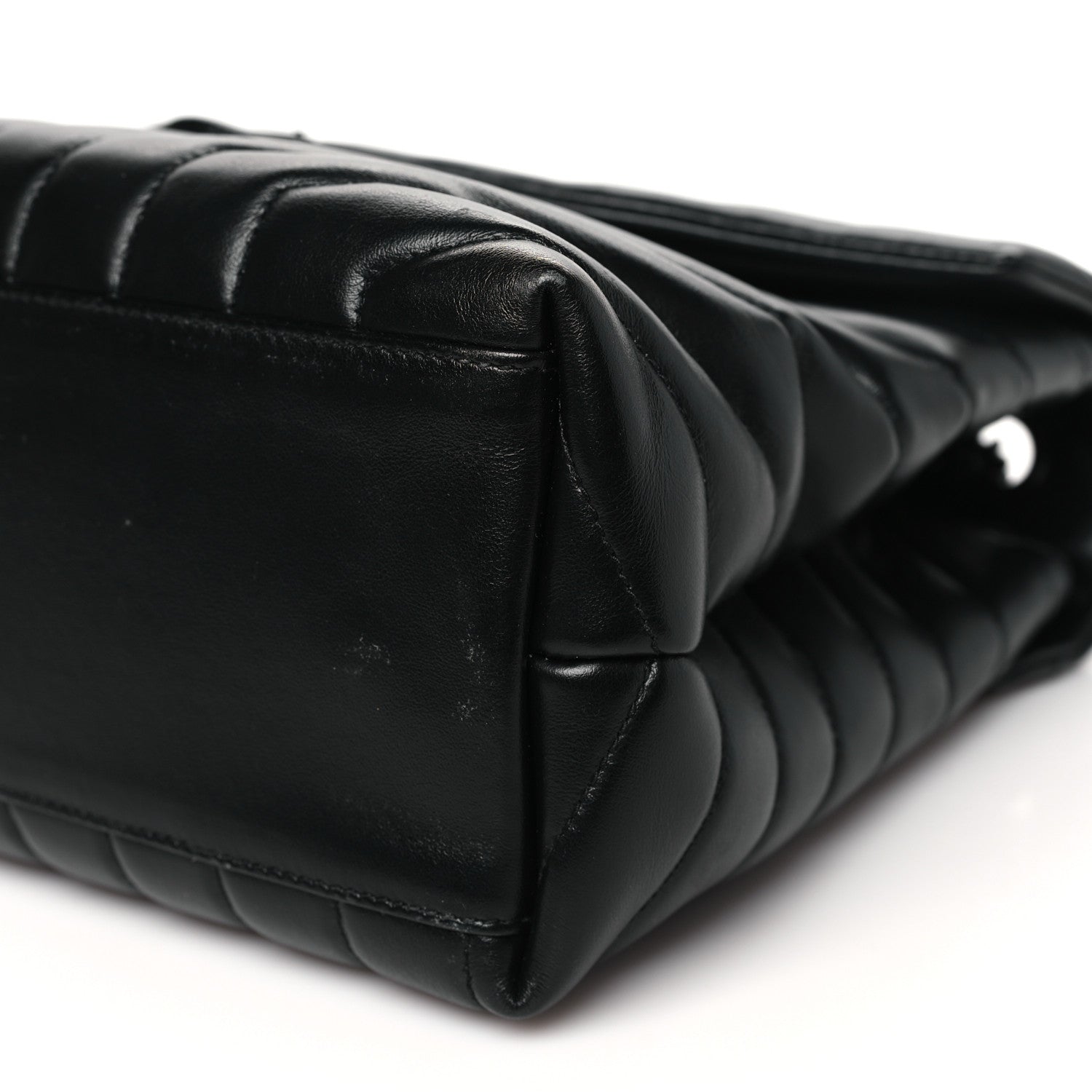 Saint Laurent Calfskin Y Quilted Monogram Monochrome Medium Loulou Chain Satchel Black 10 of 10