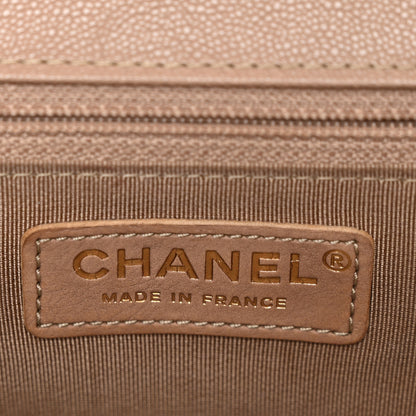 Chanel Caviar Quilted New Medium Boy Flap Dark Beige 6 of 12