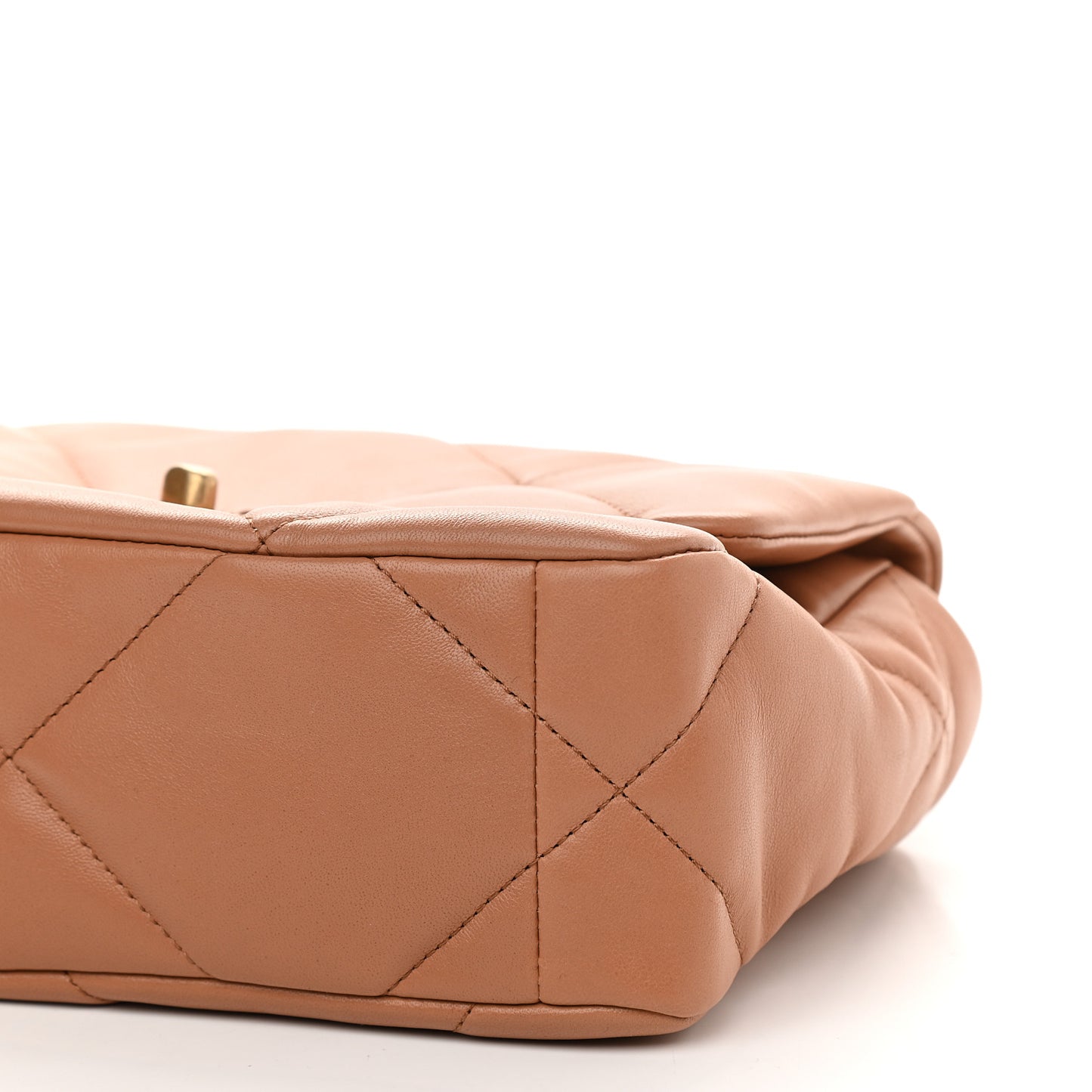 Lambskin Quilted Medium Chanel 19 Flap Brown
