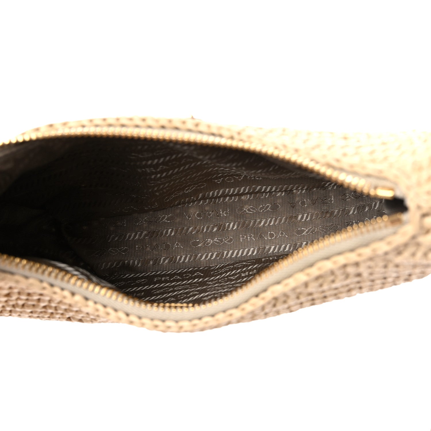 Prada Yarn Raffia Effect Crochet Re-Edition 2005 Shoulder Bag Naturale 5 of 8