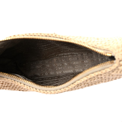 Prada Yarn Raffia Effect Crochet Re-Edition 2005 Shoulder Bag Naturale 5 of 8