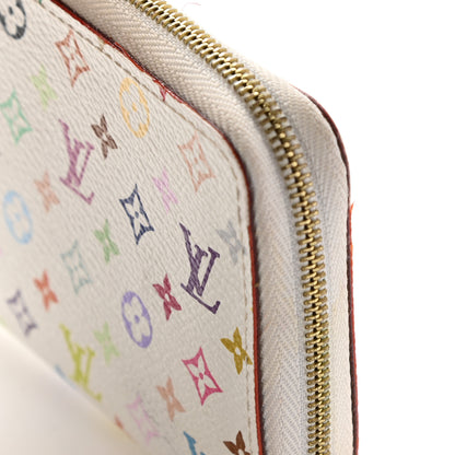 Louis Vuitton Monogram Multicolor Zippy Coin Purse Wallet White Litchi 15 of 15