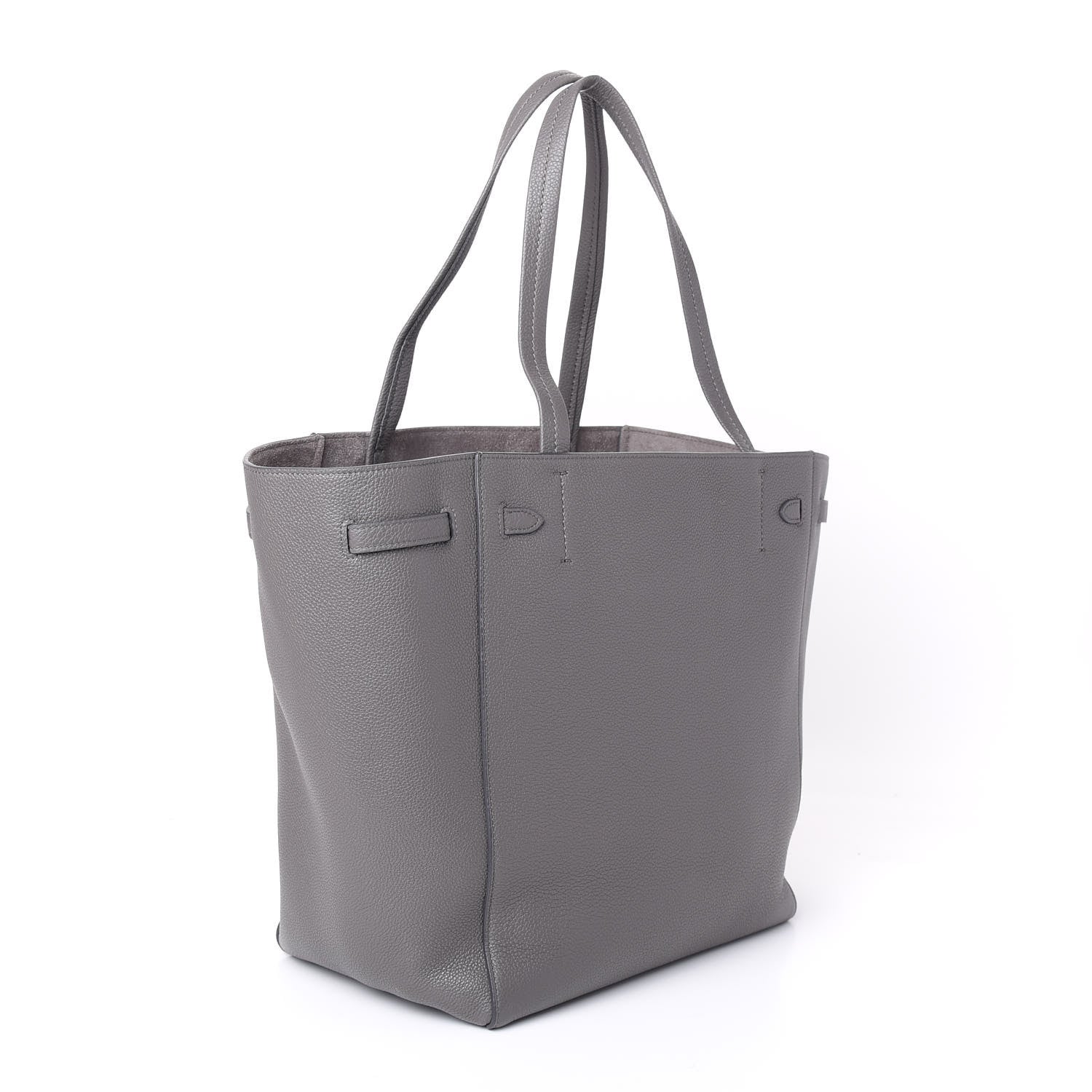 Celine Soft Grained Calfskin Small Belt Cabas Phantom Stone 3 of 8