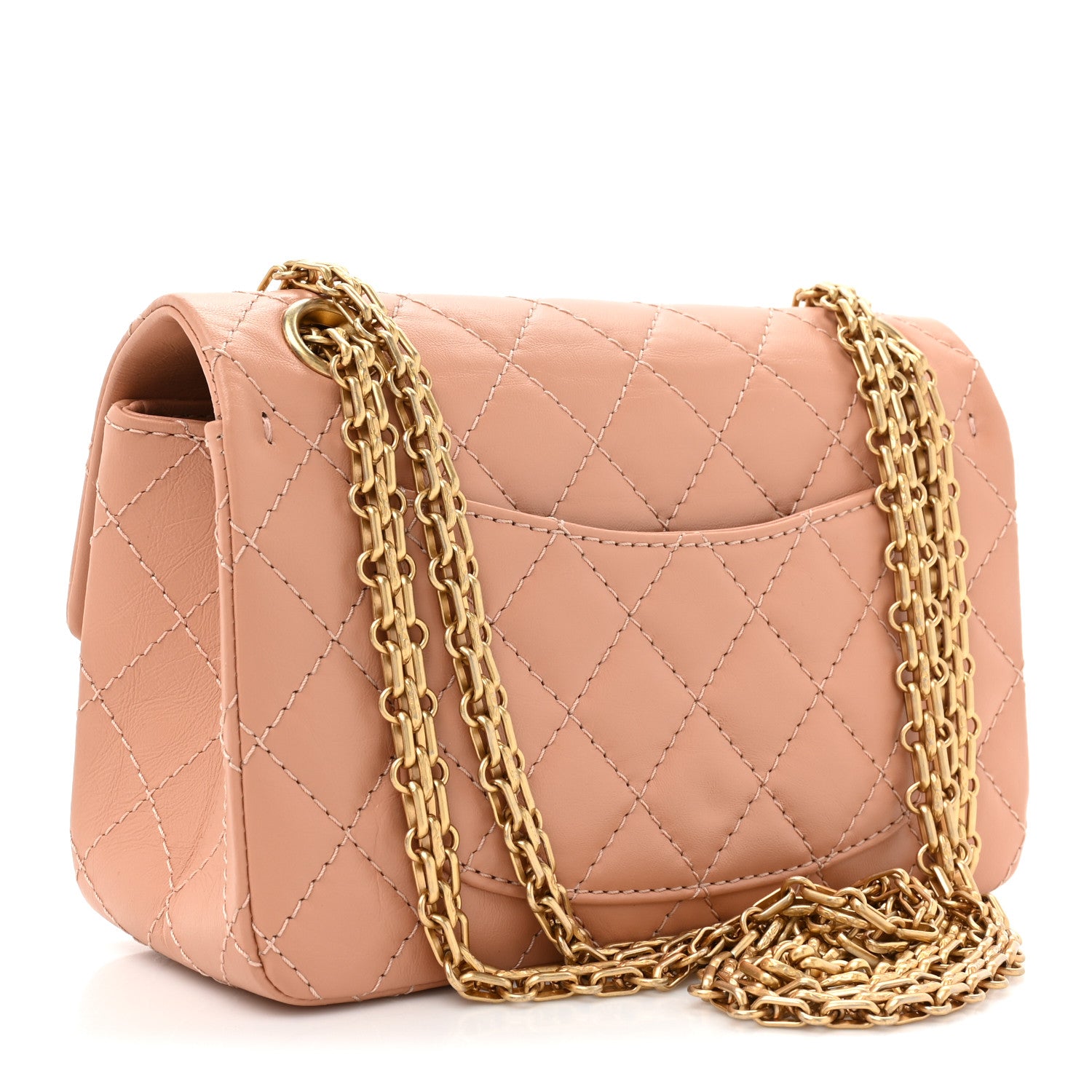 Chanel Aged Calfskin Quilted 2.55 Reissue Mini Flap Beige 3 of 9