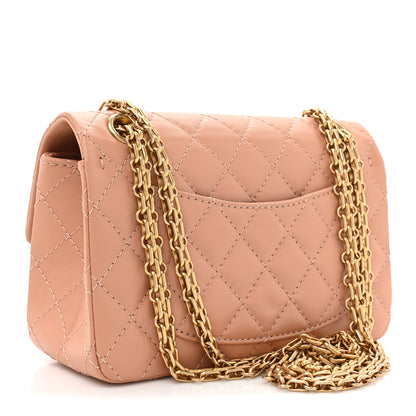 Chanel Aged Calfskin Quilted 2.55 Reissue Mini Flap Beige 3 of 9