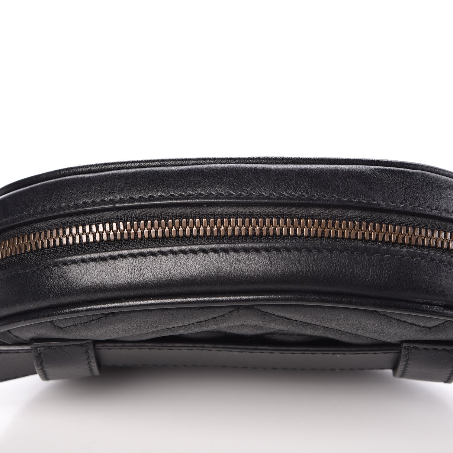 Gucci Calfskin Matelasse GG Marmont Belt Bag 95 38 Black 8 of 12