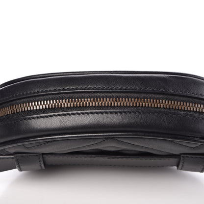 Gucci Calfskin Matelasse GG Marmont Belt Bag 95 38 Black 8 of 12