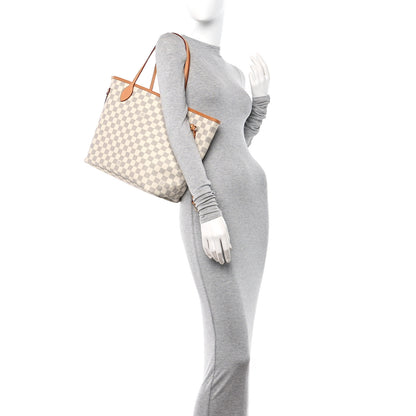 Louis Vuitton Damier Azur Neo Neverfull MM Rose Ballerine 2 of 11