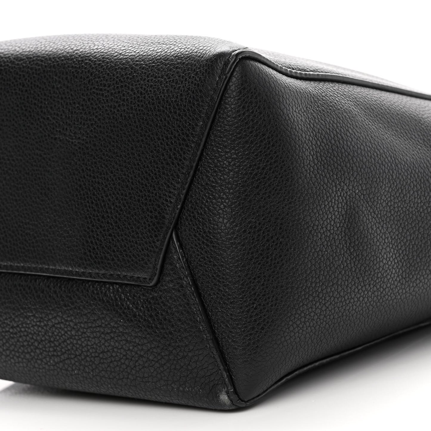 Soft Grained Calfskin Small Sangle Bucket Bag Black