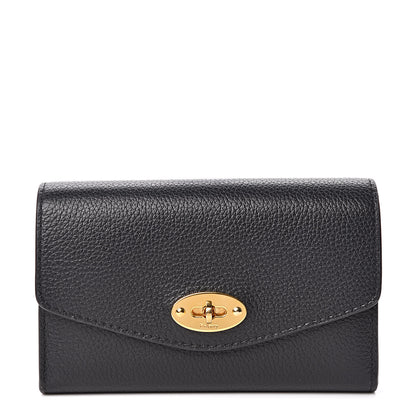 Mulberry Classic Grain Medium Darley Wallet Black 1 of 8