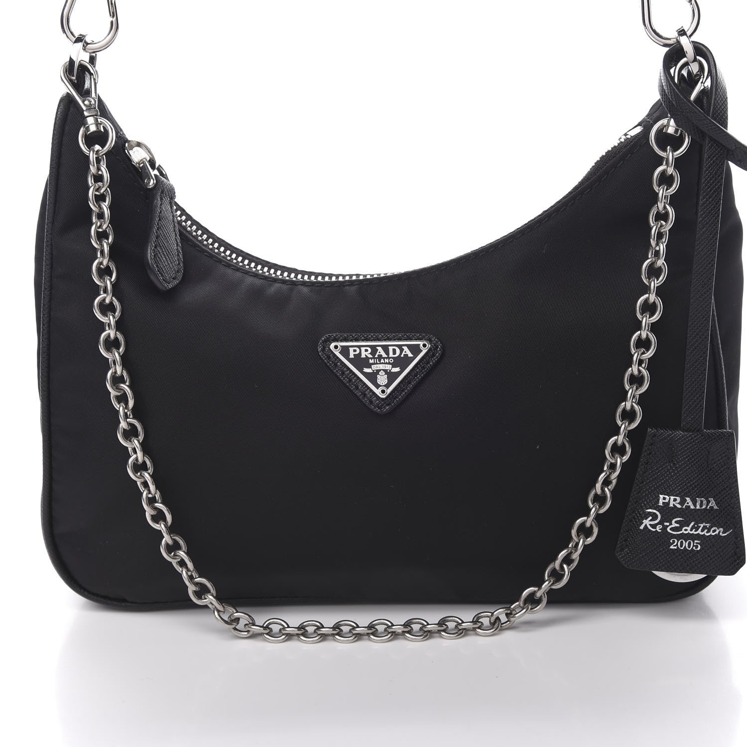 Prada Nylon Re-Edition 2005 Shoulder Bag Black 8 of 10
