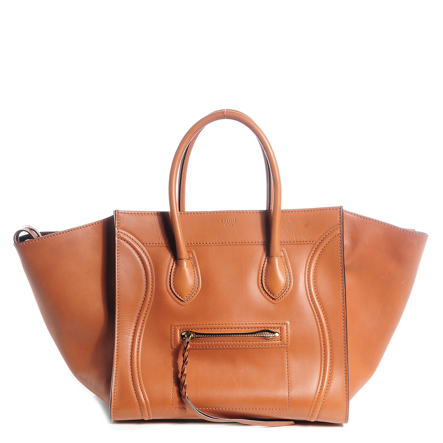 Natural Calfskin Medium Phantom Luggage Tan