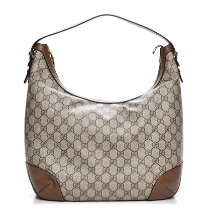 Gucci GG Supreme Monogram Margaux Calfskin Medium Nice Hobo Beige Ebony Acero 1 of 9