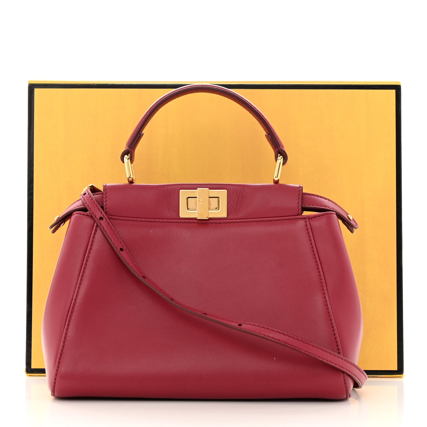 Nappa Monster Eyes Mini Peekaboo Iconic Satchel Amarena Fiamma