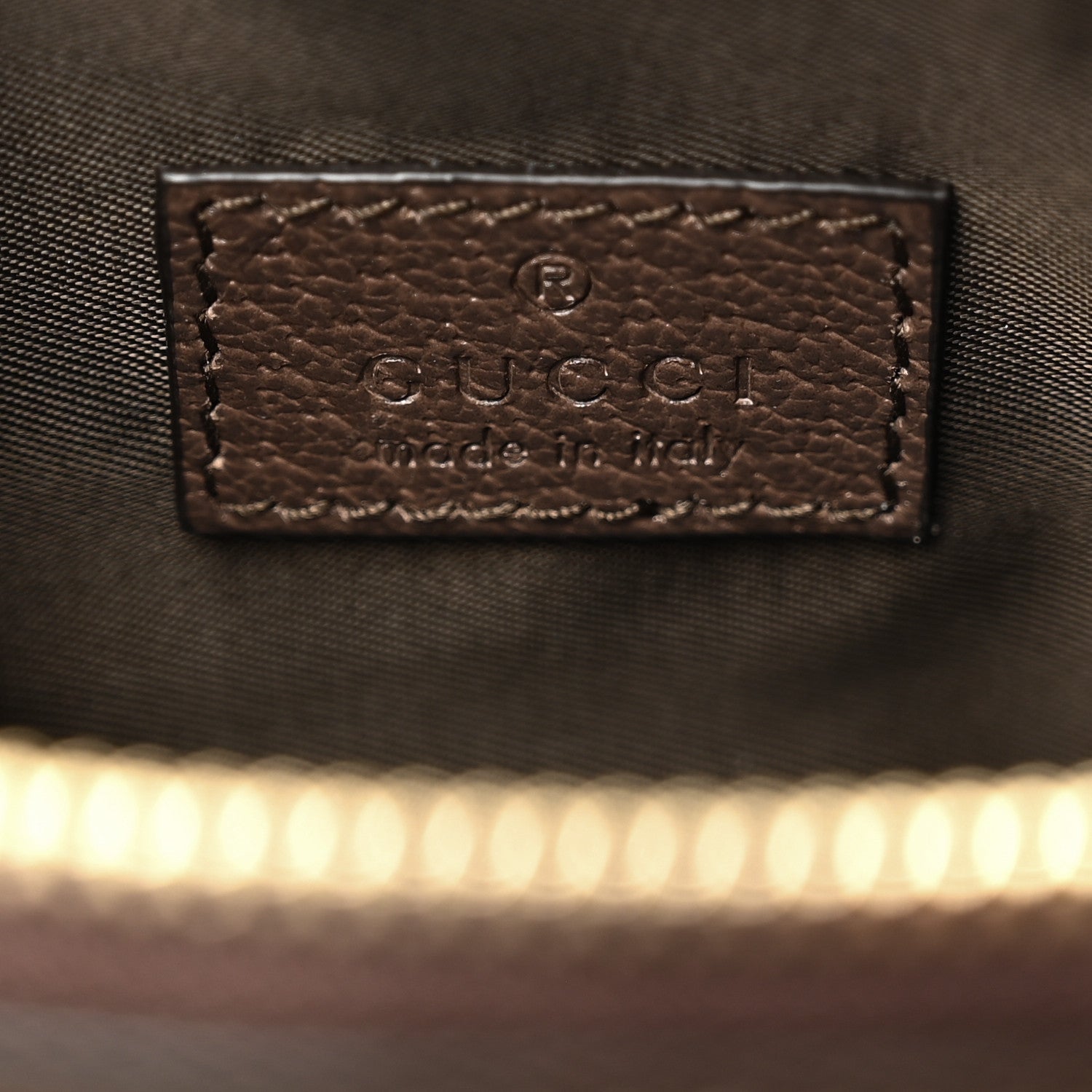 Gucci GG Supreme Monogram Textured Calfskin Web Medium Ophidia Cosmetic Case Beige Ebony New Acero 6 of 7