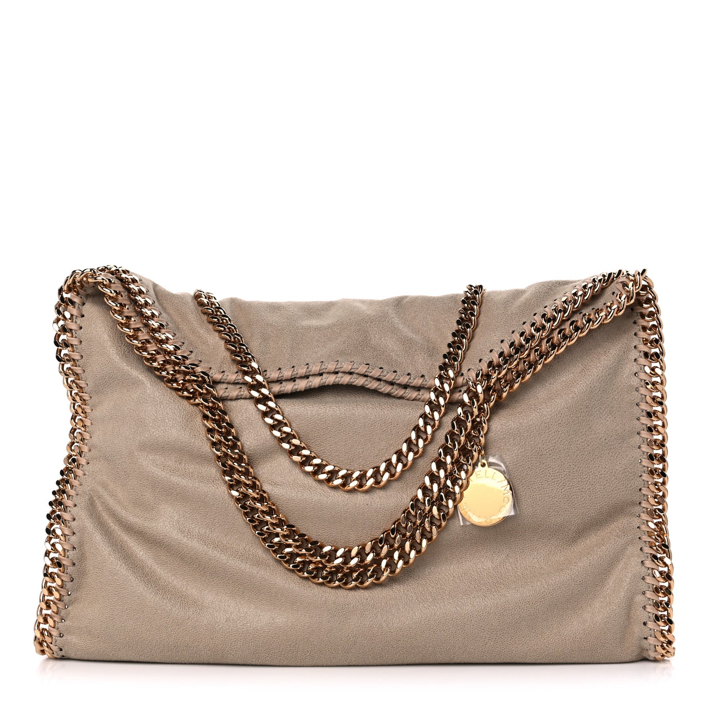 Shaggy Deer Falabella Fold Over Tote Taupe