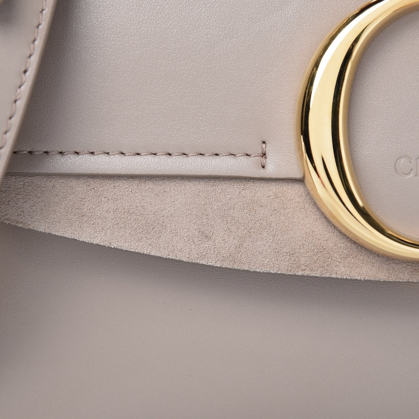 Calfskin Small C Double Carry Motty Grey