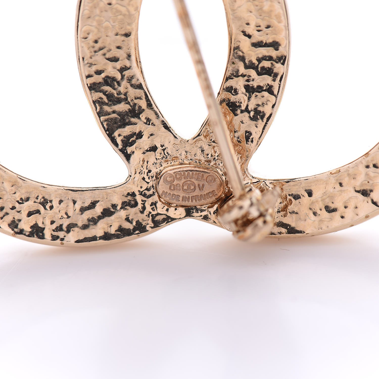 Chanel Pearl CC Mini Brooch Gold 4 of 4