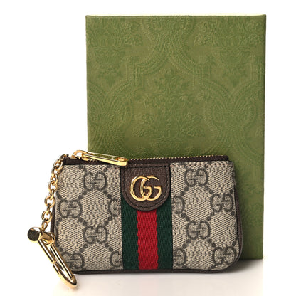 Gucci GG Supreme Monogram Web Ophidia Key Case Beige New Acero 8 of 8