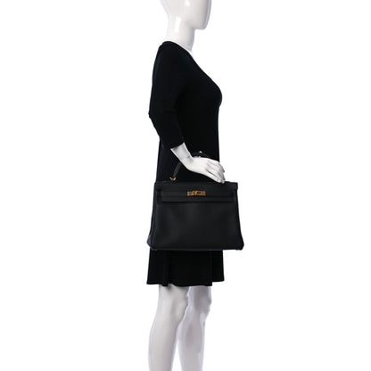 Hermes Togo Kelly Retourne 32 Black 2 of 12
