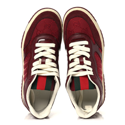 Gucci Calfskin GG Monogram Re-Web Womens Sneakers 40.5 Rosso Ancora 2 of 10