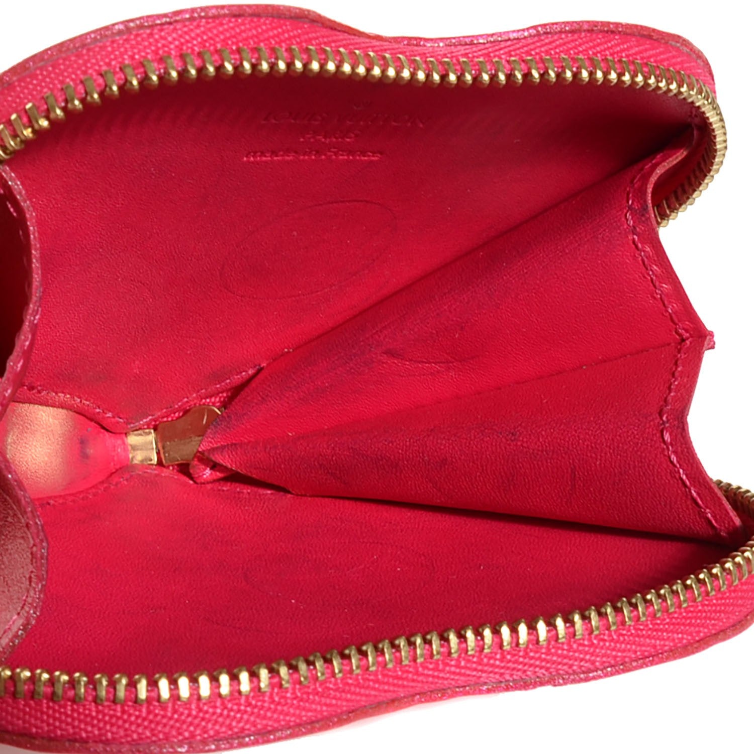 Louis Vuitton Vernis Heart Coin Purse Rose Pop 5 of 7