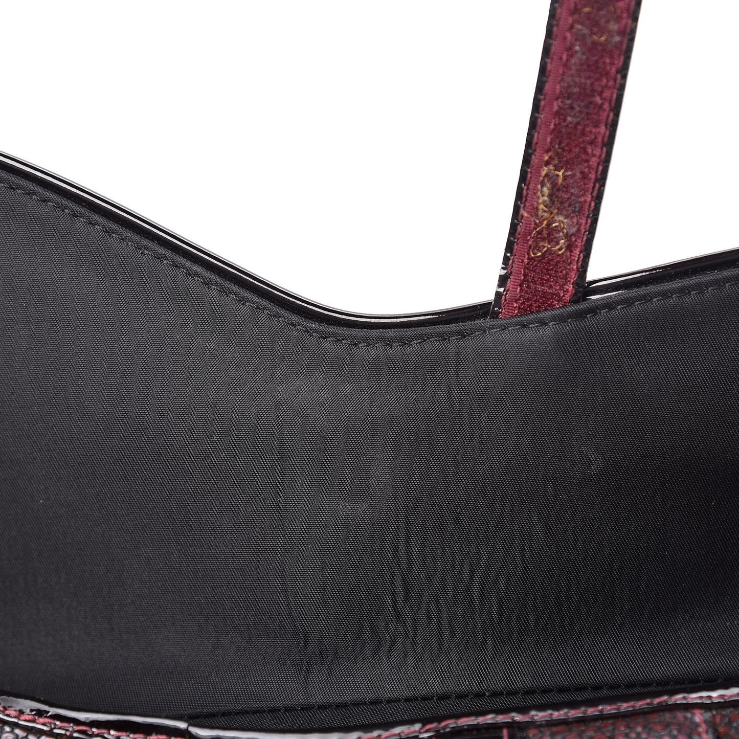 Calfskin Stingray Embossed Saddle Bag Red