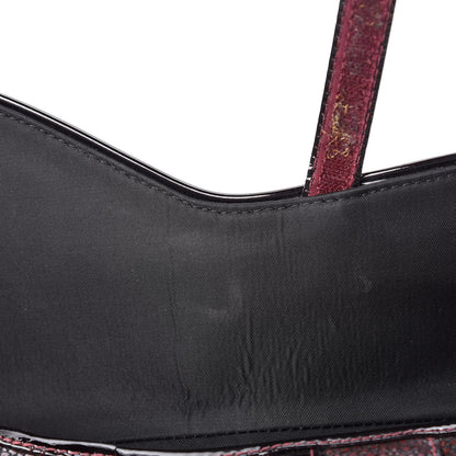 Christian Dior Calfskin Stingray Embossed Saddle Bag Red 13 of 13