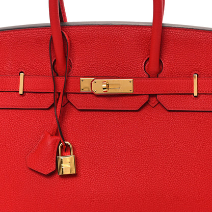 Hermes Togo Birkin 35 Rouge De Coeur 8 of 12
