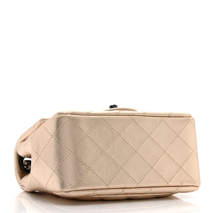 Chanel Metallic Lambskin Quilted Mini Square Flap Gold Black 4 of 10