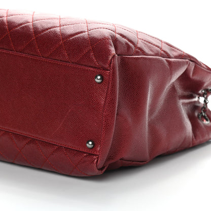 Chanel Iridescent Caviar Quilted Tall Chic Shopping Tote Red 8 of 8