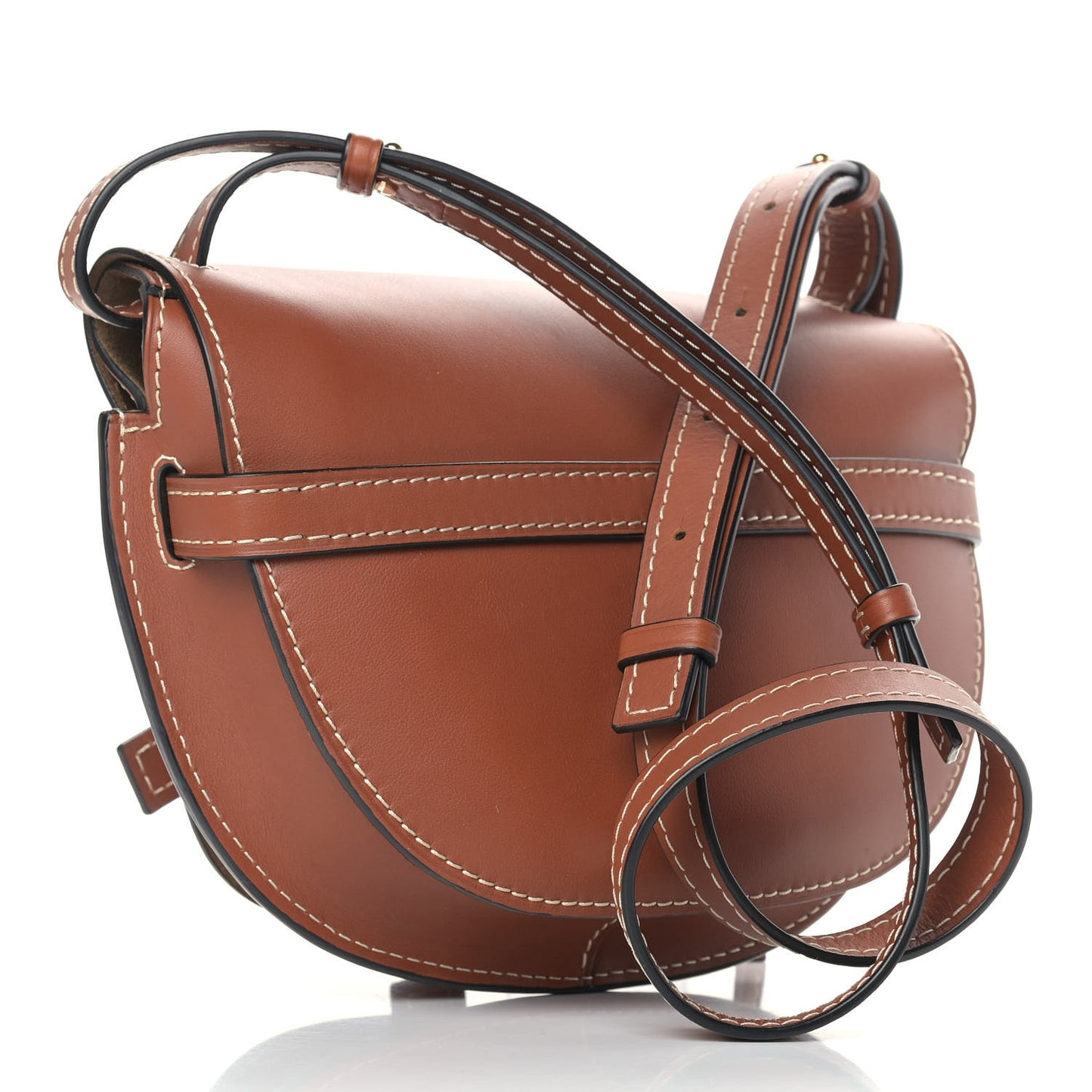 Calfskin Small Gate Crossbody Bag Rust