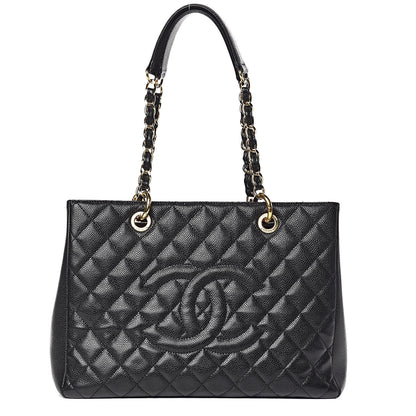 Chanel Caviar Quilted Grand Shopping Tote GST Black 1 of 10