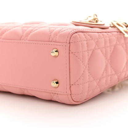 Christian Dior Lambskin Cannage Mini Lady Dior Old Rose 10 of 13