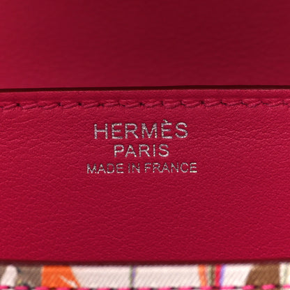 Hermes Swift Silk Marble Printed Constance 24 Rose Azalee Rose Mexico 5 of 10