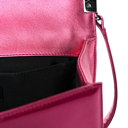Chanel Metallic Patent Calfskin Quilted Medium Boy Flap Pink 18 of 18