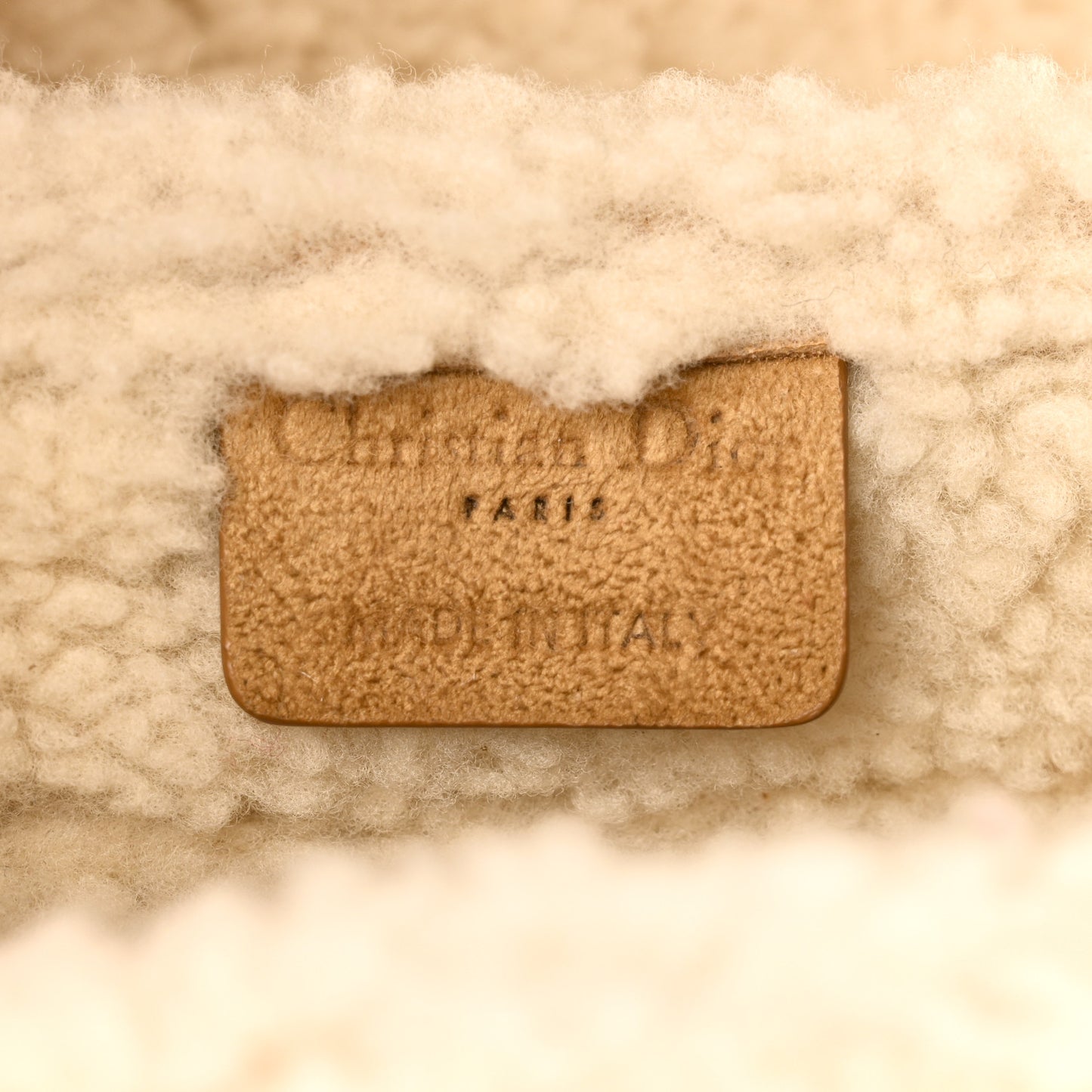 Shearling Saddle Bag Camel