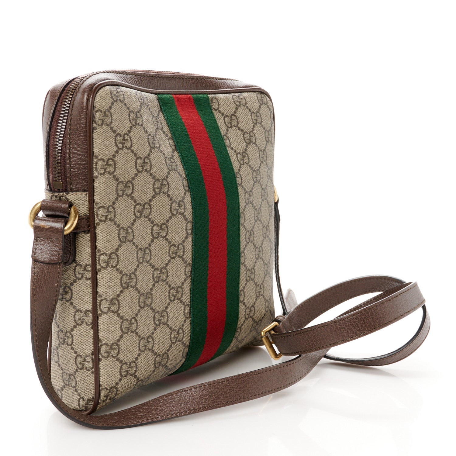 Gucci GG Supreme Monogram Web Small Ophidia Messenger Bag Brown 3 of 12
