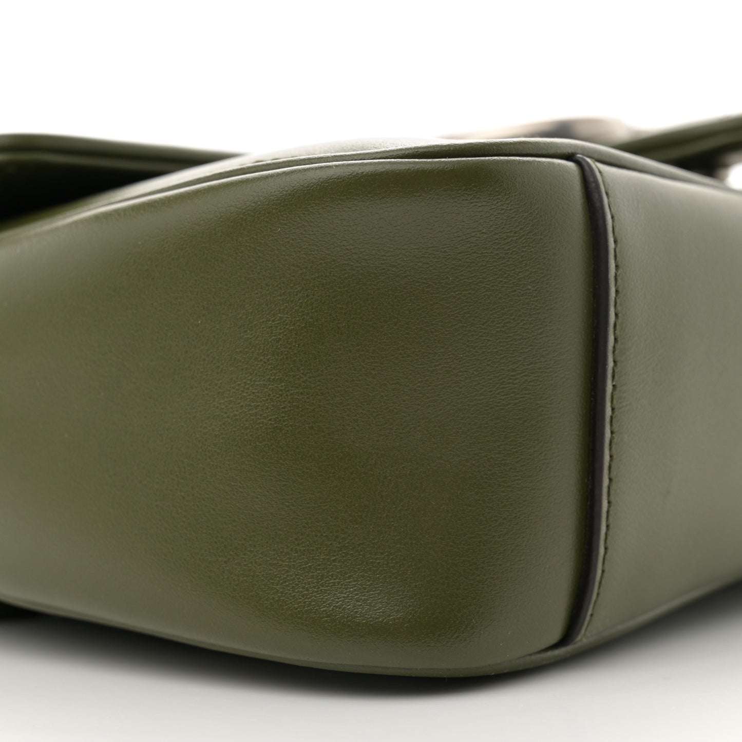 Calfskin Matelasse Aria Small GG Marmont Shoulder Bag Military Wood