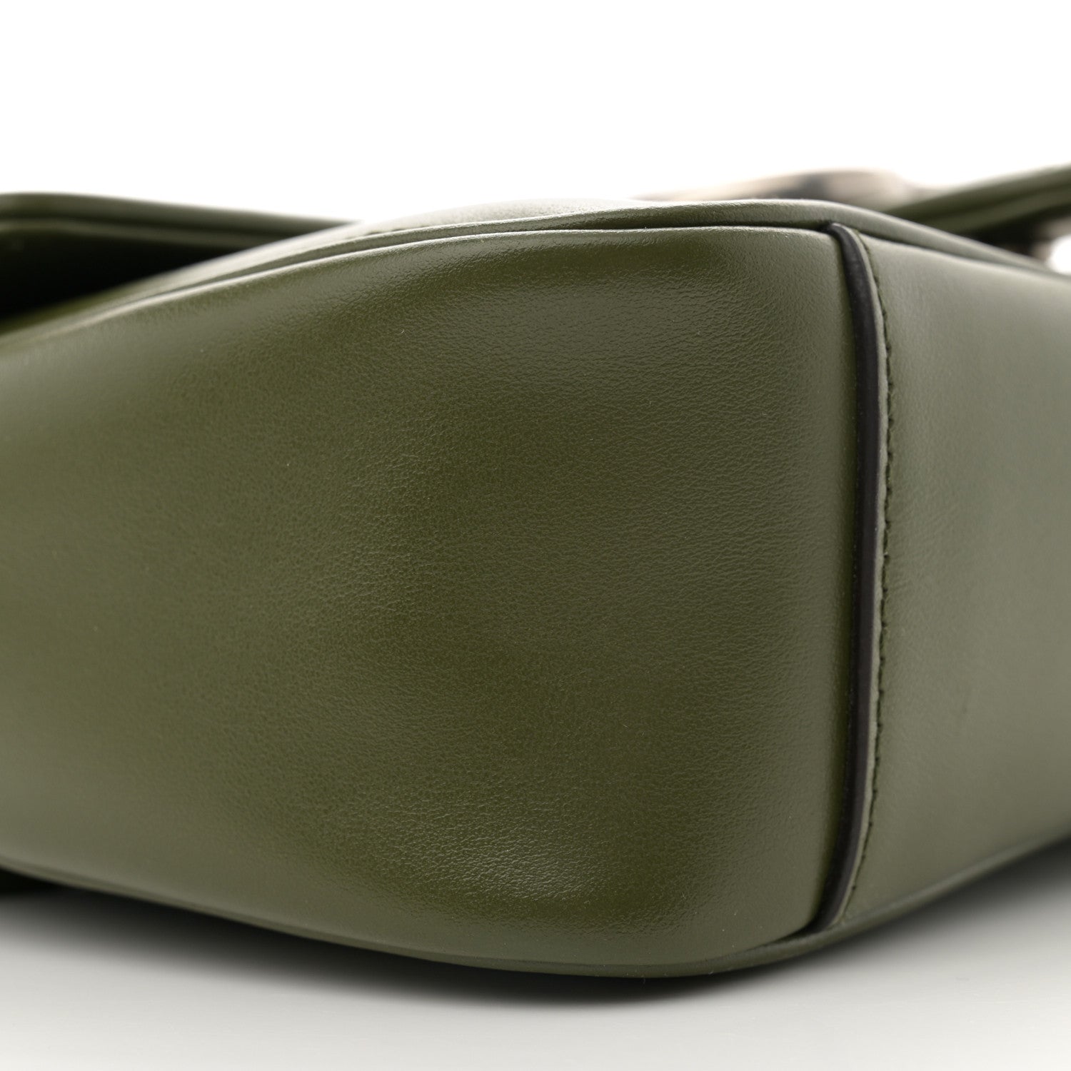 Gucci Calfskin Matelasse Aria Small GG Marmont Shoulder Bag Military Wood 9 of 10