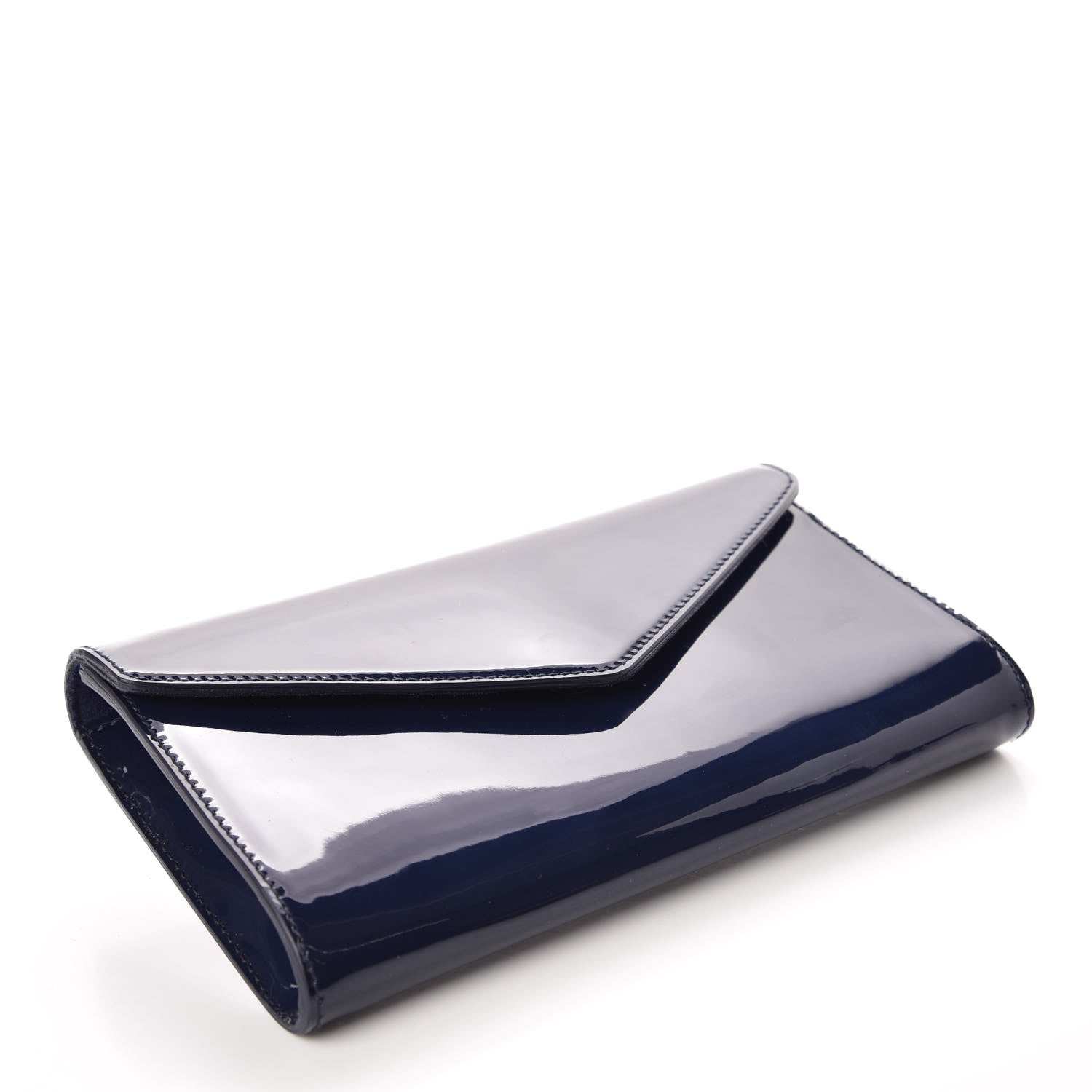 Saint Laurent Patent Y-Mail Clutch Marine 4 of 6