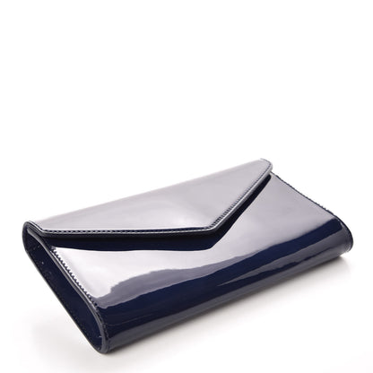 Saint Laurent Patent Y-Mail Clutch Marine 4 of 6