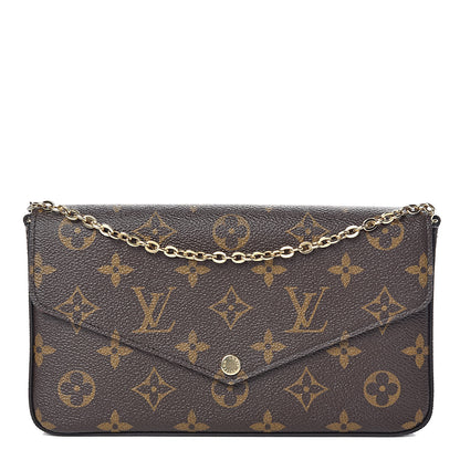Louis Vuitton Monogram Pochette Felicie Chain Wallet Fuchsia 1 of 9