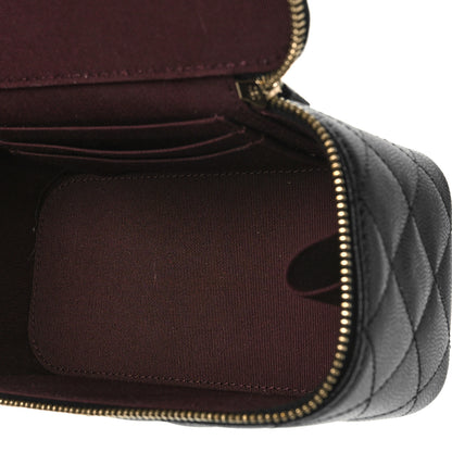 Chanel Caviar Quilted Small Vanity Case With Chain Black 5 of 10