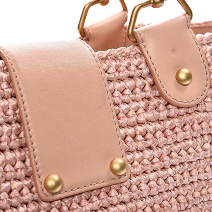 Chanel Straw Raffia Tote Pink 11 of 16