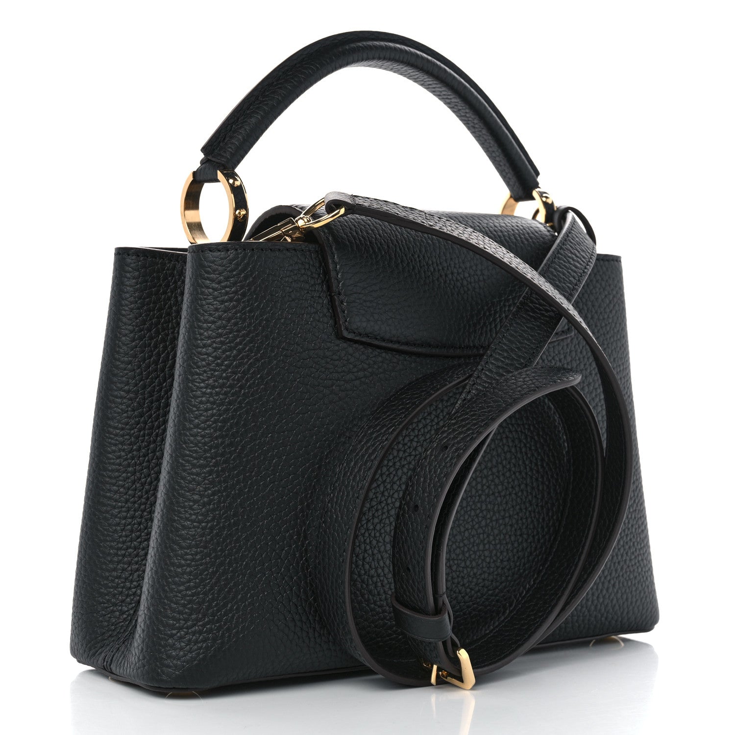 Louis Vuitton Taurillon Capucines BB Black 3 of 9