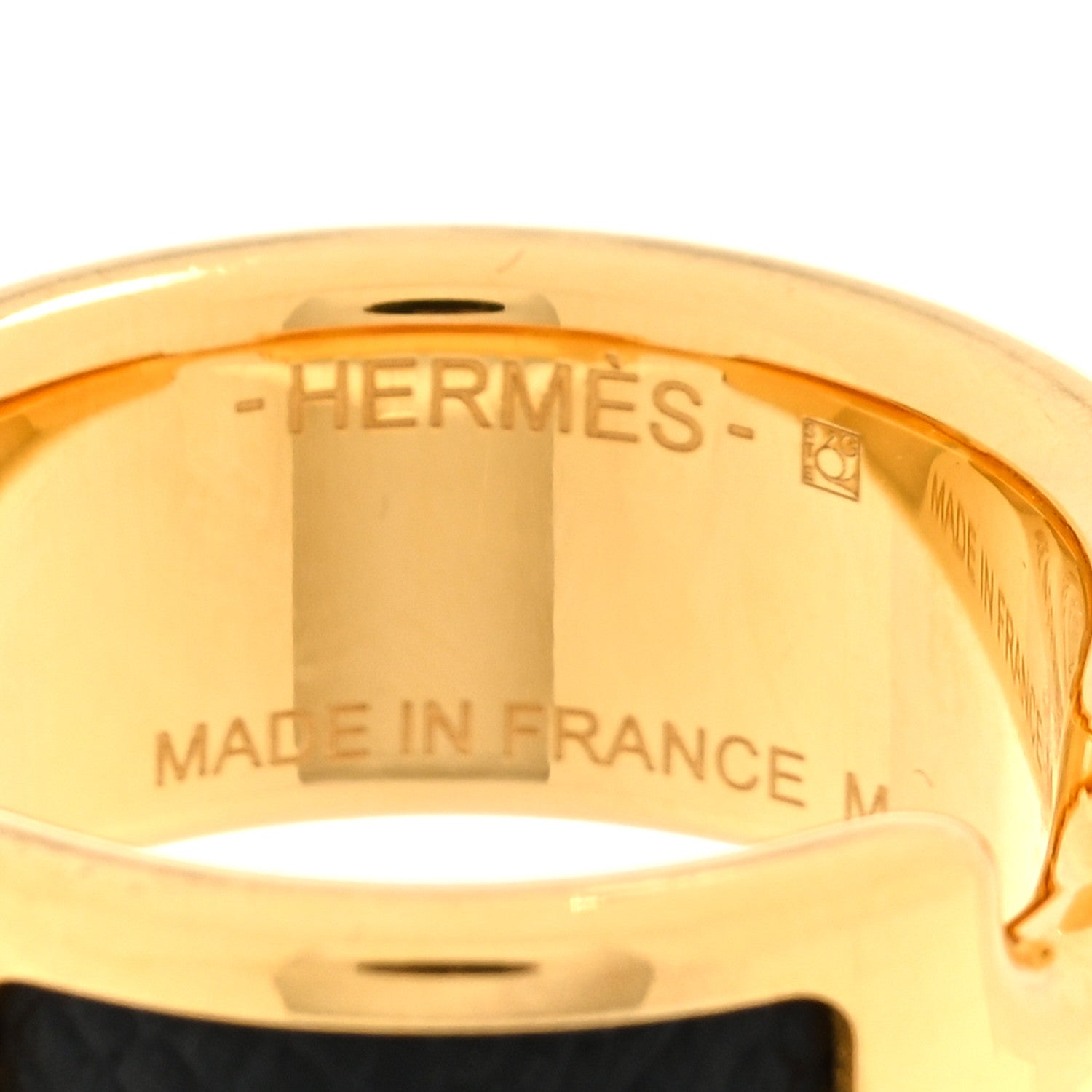 Hermes Madame Calfskin Olympe Ring M Black 4 of 4