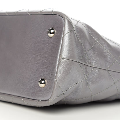 Chanel Metallic Grained Calfskin Shopping Fever Tote Silver 8 of 9